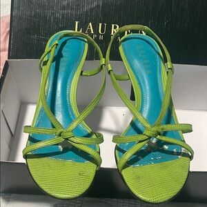 Ralph Lauren Lime Green Strappy Sandals